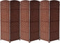 Sorbus 6 Panel Room Divider 6 ft. Tall - Privacy Screen, Extra Wide Double Hinged Panels, Diamond Double-Weaved, Partition Room Dividers and Folding Privacy Screens, Wall Divider for Room Separation