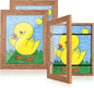 [3-Pack] Kids Art Frames, 8.5x11 Front Opening Kids Artwork Frames Changeable, Dark Woodgrain Artwork Display Storage Frame for Wall, Holds 50 Pcs, for 3D Picture, Crafts, Children Drawing, Hanging