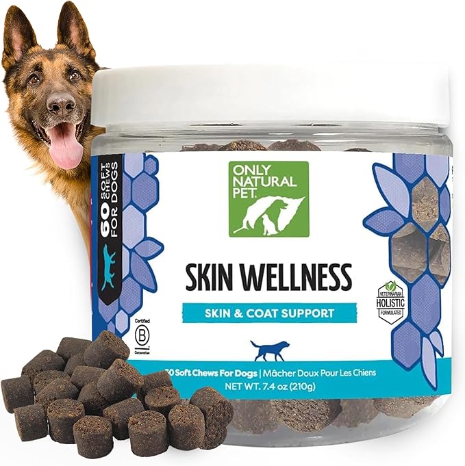 Only Natural Pet Skin Wellness Soft Chew 60 Count-Mewly Pet