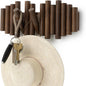 Umbra Picket Rail Hook Coat Rack, Aged Walnut