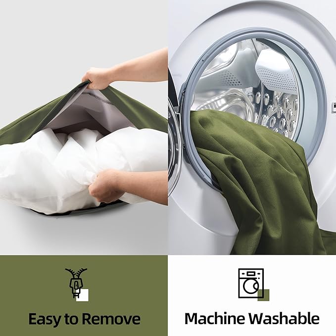 Sytopia 42-Inch Canvas Indestructible Outdoor Dog Bed, Waterproof & Washable with Removable Cover, Ideal for Medium & Large Dogs, Chew-Proof Great for Indoor, Outdoor, Crate, Patio Use (Green)-Mewly Pet