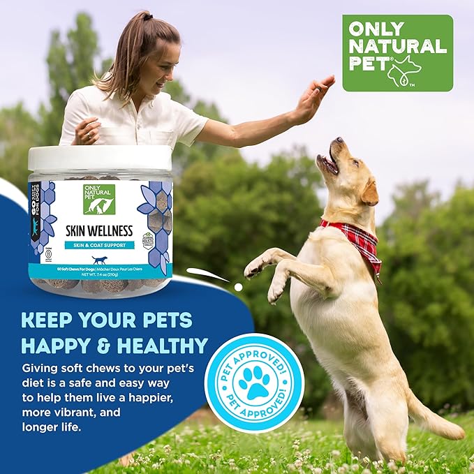 Only Natural Pet Skin Wellness Soft Chew 60 Count-Mewly Pet