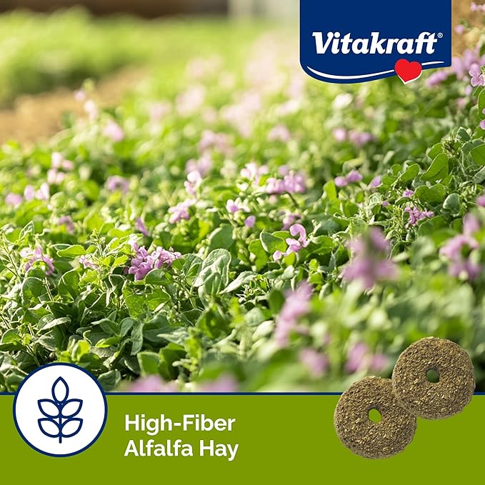 Vitakraft Nibble Rings Small Animal Treats - Crunchy Alfalfa Snack - For Rabbits, Guinea Pigs, Hamsters, and More-Mewly Pet