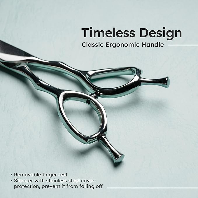 8" Dog Grooming Scissors – Handcrafted, Ergonomic, VG10 Stainless Steel for Sharper, Tougher, Better Edge Retention, Lightweight Shears with 3D Convex Blade for Dogs and Cats-Mewly Pet