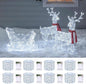 JMEXSUSS 8 Pack 50 LED Christmas Lights Battery Operated String Lights, 16ft White Fairy Lights Indoor Outdoor Waterproof for Mason Jars Bedroom Party Wedding Christmas Decorations