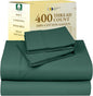 California Design Den Full Size Bed Sheets Set - Soft 400 Thread Count Sateen, Natural 100% Cotton Sheets with Deep Pockets, Breathable, Cooling and Durable Bedding Set - Hunter Green