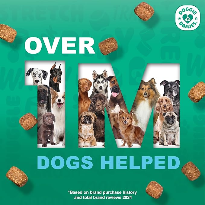 Doggie Dailies Puppy Probiotic, Probiotics for Puppies with Digestive Enzymes, Promotes Digestive Health, Supports Immune System & Overall Development (Pumpkin) 120 Soft Chews-Mewly Pet