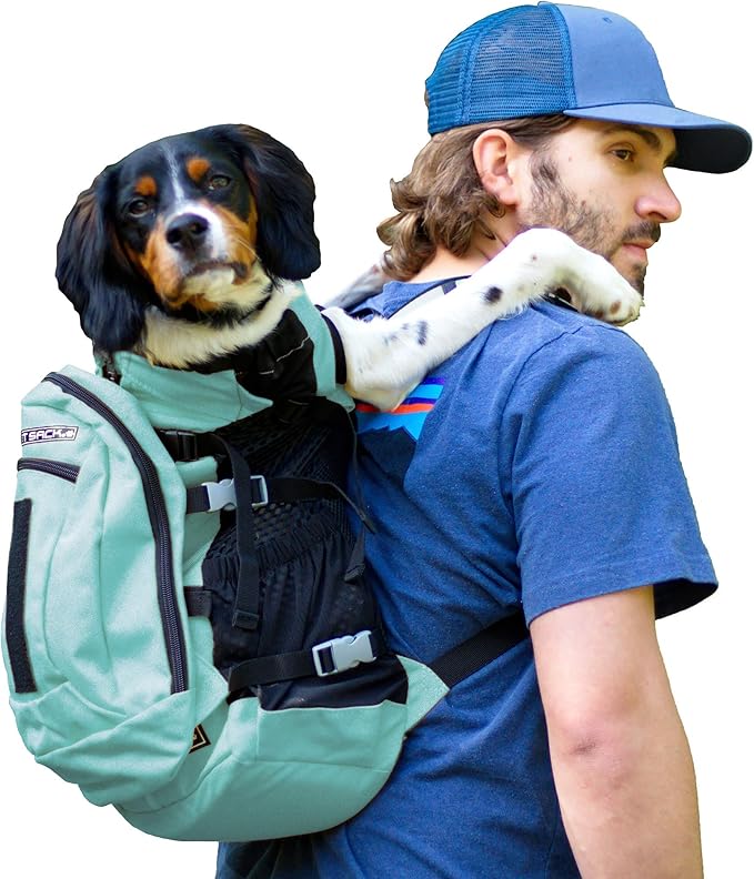 K9 Sport Sack | Plus 2 | Adjustable Dog Carrier Backpack (Small - Summer Mint)-Mewly Pet