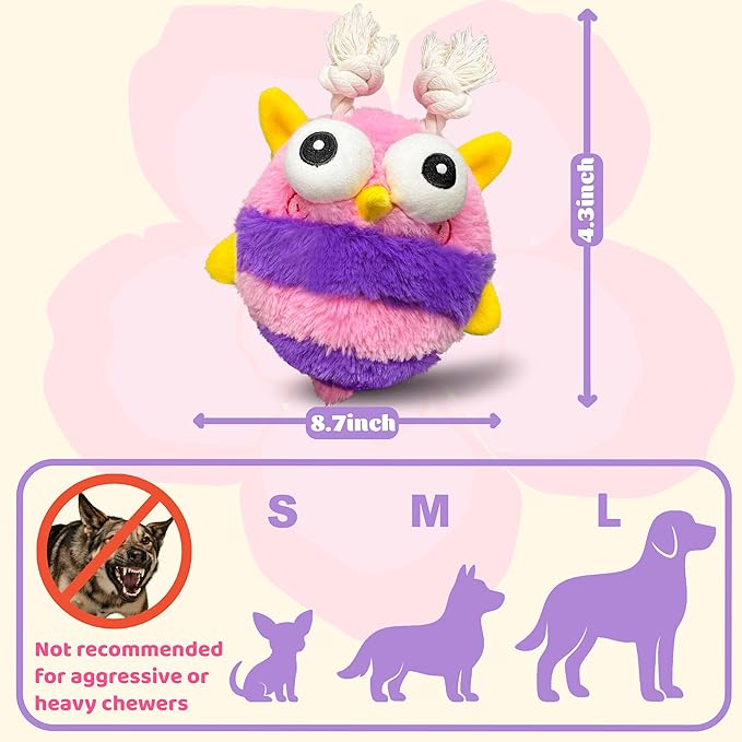 Moving Dog Toys – Rechargeable Interactive Dog Squeaky Toy with Motion-Activated Ball, Music, Recording & Silent Modes – Self-Play Toy for Small, Medium & Large Breeds (Bee)-Mewly Pet