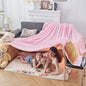 NEWCOSPLAY Super Soft King Blanket Pink Premium Silky Flannel Fleece Leaves Pattern Lightweight Bed Blanket All Season Use (Pink, King(90"x110"))