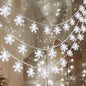 2 Packs 100 LED Christmas Snowflake String Lights Hanging Decorations - Winter Wonderland Lighted Decor for Holiday Xmas Indoor Outdoor Party Supplies (42.6ft,Batteries Not Included)