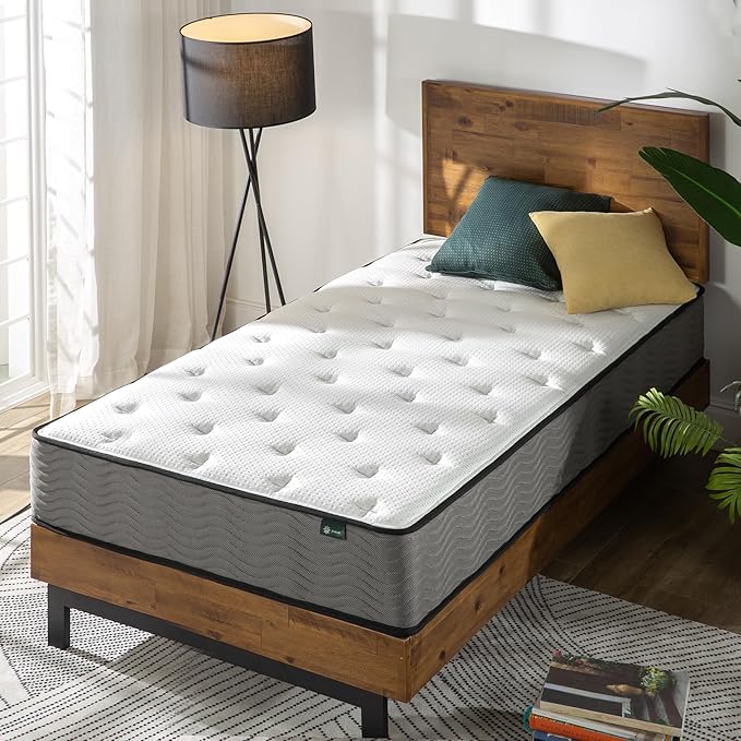 ZINUS 10 Inch Support Plus Pocket Spring Hybrid Mattress, Twin, Strong Coils for Durable Support, Pocket Innersprings for Motion Isolation, Mattress in A Box