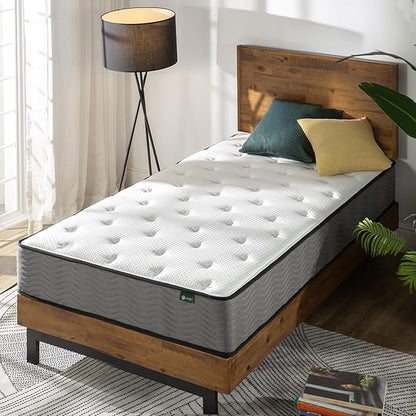ZINUS 10 Inch Support Plus Pocket Spring Hybrid Mattress, Twin, Strong Coils for Durable Support, Pocket Innersprings for Motion Isolation, Mattress in A Box