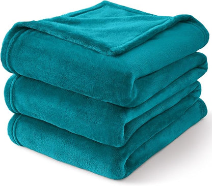 BEDELITE Throw Blanket for Couch and Bed - 300GSM Luxury Plush Cozy Fleece Blanket 50x60 Inches Bluebird, Soft Lightweight Blanket for Travel Camping