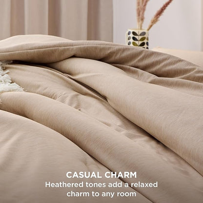Bedsure California King Comforter Set - Warm Sand Soft Bedding for All Seasons, Cationic Dyed Bed Set, 3 Pieces, 1 California King Size Comforter (104"x96") and 2 Pillow Shams (20"x36"+2")