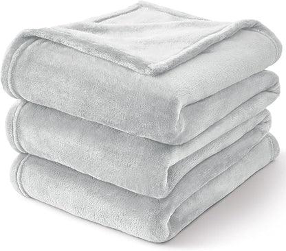 BEDELITE Fleece Blanket Dove Grey Throw Blankets for Couch & Bed, Luxury Plush Cozy Fuzzy Blanket 50x60 inches, Super Soft Warm Lightweight Throw Blanket for Travel Camping