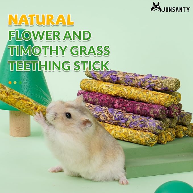 50-60 PCS Natural Rabbit Chew Toys, Treats, Timothy Sticks, Apple Sticks, Sweet Bamboo for Guinea Pig, Hamster, Chinchilla, Rat, Small Animals-Mewly Pet