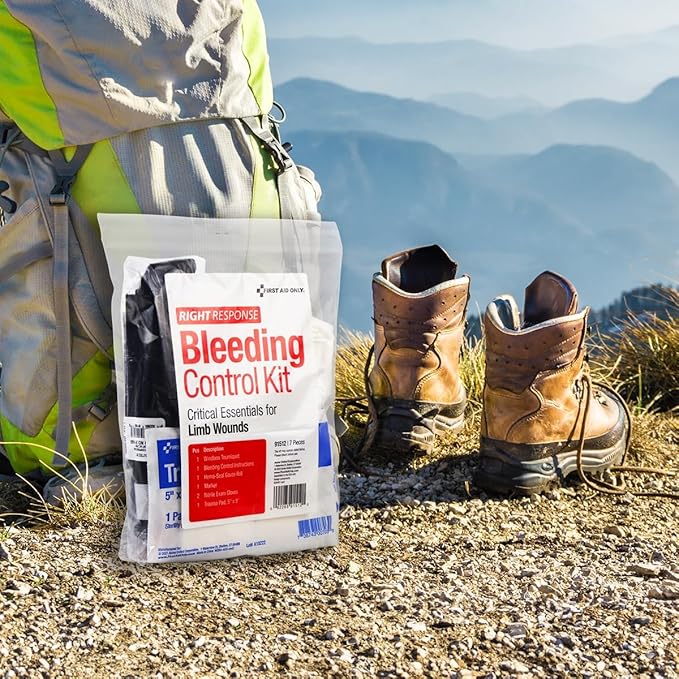 First Aid Only 91512 Critical Essentials Bleeding Control Kit for Limb Wounds, 7 Pieces-Mewly Pet