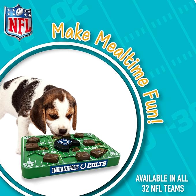 Pets First NFL Indianapolis Colts Puzzle Toy - Interactive Dog Puzzle Treat Toy-Mewly Pet
