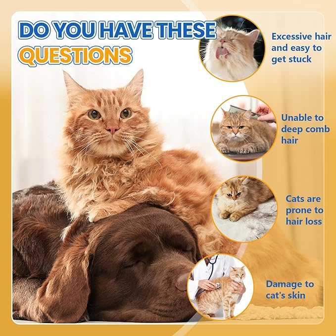 4 in 1 Cat Steam Brush for Shedding, Rechargeable Steam Pet Brush for Dog and Cat, Anti-Static, Massage, Cleaning, Shedding & Combing All In One!(Brown)-Mewly Pet