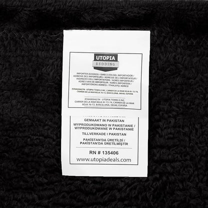 Utopia Bedding Fleece Blanket Queen Size Black 300GSM Luxury Anti-Static Fuzzy Soft Microfiber Bed Blanket (90x90 Inch)
