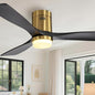 Sofucor Ceiling Fan with Lights-52 Inch Flush Mount Ceiling Fan with Light and Remote Control, Low Profile Wood Blades Modern Outdoor Ceiling Fans for Bedroom/Farmhouse/Patio/Indoor, Quiet DC Motor