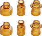 Vixdonos Taper Glass Candlestick Holders Tealight Candle Holders for Table Centerpieces, Wedding Decor and Dinner Party (6 Pcs, Amber)