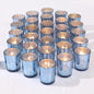LETINE Blue Votive Candle Holders Set of 36 -Mercury Glass Candle Holders for Wedding & Baby Shower Decor - Ideal for Bridal Shower & Centerpieces for Tables