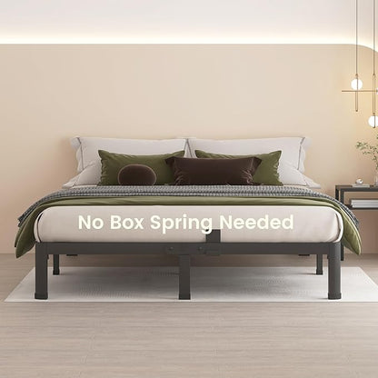 MAF 7 Inch King Metal Platform Bed Frame with Round Corner Legs, 3000 LBS Heavy Duty Steel Slats Support, Noise Free, No Box Spring Needed, Easy Assembly