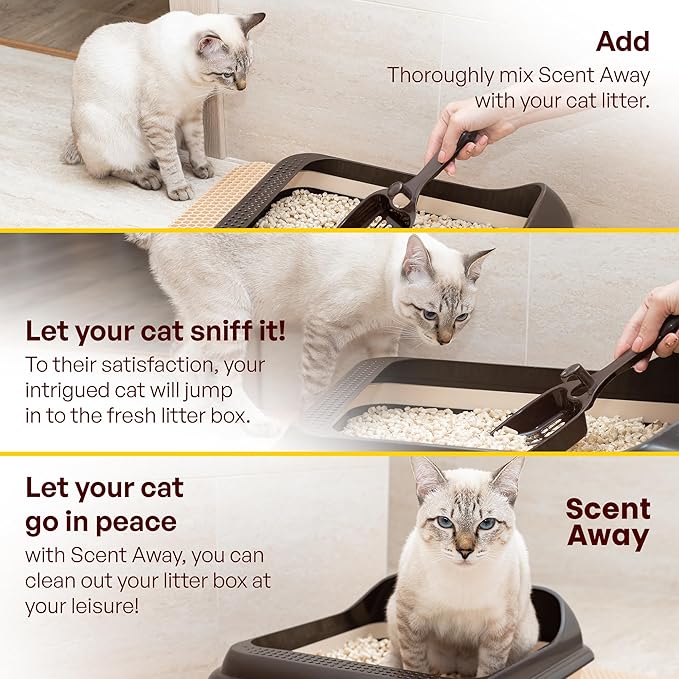 Cat Litter Deodorizer | Litter Box Odor Eliminator | Fragrance-Free with Active Carbon | Eliminates Cat Odors and Smells to Keep Your Home Fresh and Clean (Pack of 3)-Mewly Pet