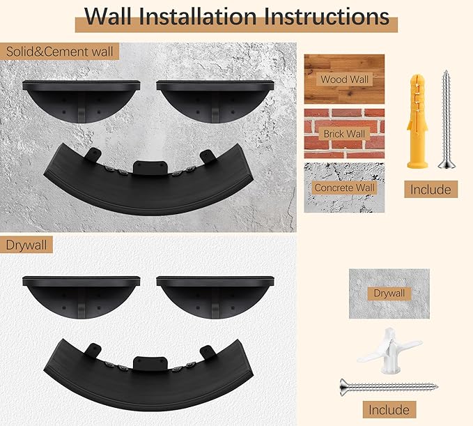 Cat Wall Shelves Set - Curved Wall Foam Bed and 2 Floating Wall Grey Steps, Wall Mounted Cat Climbing Shelves for Sleeping, Playing, and Lounging-Mewly Pet