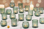 40 Pcs Assorted Green Votive Candle Holders Bulk- Glass Tealight Candle Holder for Wedding Table Decor, Green Candle Holders for Christmas, Vintage Party Table Decor
