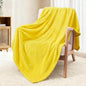 Exclusivo Mezcla Fleece Throw Blanket Extra Large, Super Soft and Warm Blankets for Couch, Sofa and Bed Waffle Textured, Cozy, Fuzzy and Lightweight (Vibrant Yellow, 50x70 Inches)