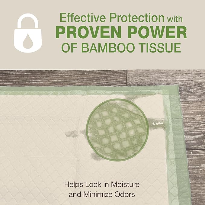 Four Paws Wee-Wee Superior Performance Bamboo Pee Pads for Dogs, Earth Friendly Dog & Puppy Potty Training Pads, Crate Liners, Housebreaking Supplies, 22" x 23" (14 Count)-Mewly Pet