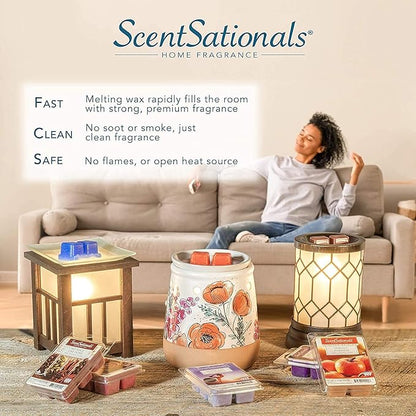 Scentsationals Day of The Dead Collection Flor De Muerto Wax Melt Warmer - Candle Wax Melter for Fragrance Cubes and Tarts