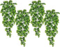 RECUTMS Artificial Hanging Plants 4Pcs, Fake Monstera Leaves Ivy Vine Faux Greenery UV Resistant Tropical Palm Leaf Swag Plant for Garden Home Jungle Hawaiian Luau Party Outdoor Indoor Spring Décor