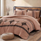 MaiRêve Embroidery Full Size Comforter Set Dusty Pink, Farmhouse Western Boho Bedding Set 7 Pieces, All Season Bed in A Bag Comforter Set with Sheets, Pillowcases & Shams