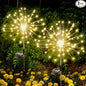 Anordsem Solar Lights Outdoor Decorative: Bendable Copper Wire with 120 LED Firework Beads - Waterproof DIY Warm Fun Decorating Yard Garden Patio - Christmas Gifts for Homeowner Over 30