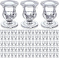 Foaincore 90 Pcs Candlestick Holders Bulk 2.5 Inch Taper Candle Holder for Table Centerpiece Thick Glass Ritual Candle Stand for Wedding Christmas Valentines Festival Party Decorations (Clear)