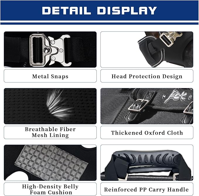 Dog Backpack Carrier - Spine-Friendly for Large Dogs(24-35lbs) Horizontal Design Dog Carrier with Adjustable Back Straps for Joint Injuries, Arthritis, Ideal for Stairs, Elderly Dogs(Size XL)-Mewly Pet