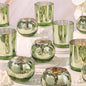 10 Pcs Assorted Green Votive Candle Holders, Larger Size Mercury Glass Candle Holder, Sage Green Tealight Candle Holder for Wedding, Votive Holders for Party Centerpieces for Table