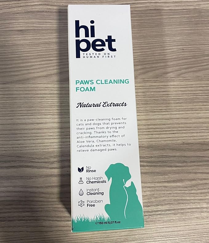 Hi Pet Dog Paw Cleaner Foam with Built-in Paw Scrubber Brush, Paw Cleaner for Dogs and Cats, Cat and Dog Paw Moisturizer, Effortless and Easy-to-Use Bottle Design Dog Feet Cleaner (Pack of 2)-Mewly Pet