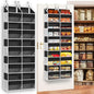 Over the Door Organizer 5 Tiers, Extra Large Behind Door Storage of 10 Compartments, 80 lbs Weight Capacity Hanging Storage Organizer with Clear Window Kids Toys, Shoes, Diapers, Room storage