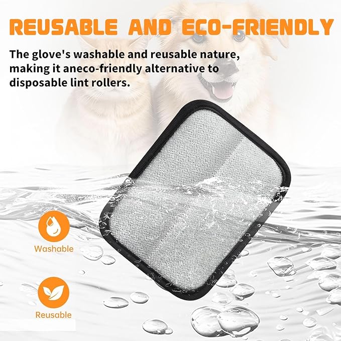 Upgraded Thickened Electrostatic Pet Hair Removal Gloves Brush,2025 New Reusable Cat Dog Hair Remover Grooming Gloves,Double Sided Washable Static Animal Fur Removal Tool for Couch,Carpet, Clothes,Car-Mewly Pet