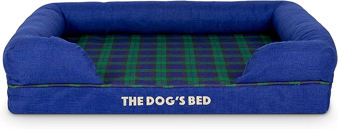 The Dog’s Bed, Med Black Watch Tartan 30x23.5, Memory Foam, Pain Relief: Arthritis, Hip & Elbow Dysplasia, Post Surgery, Lameness, Supportive, Calming, Waterproof Washable Cover, Veterinary Approved-Mewly Pet