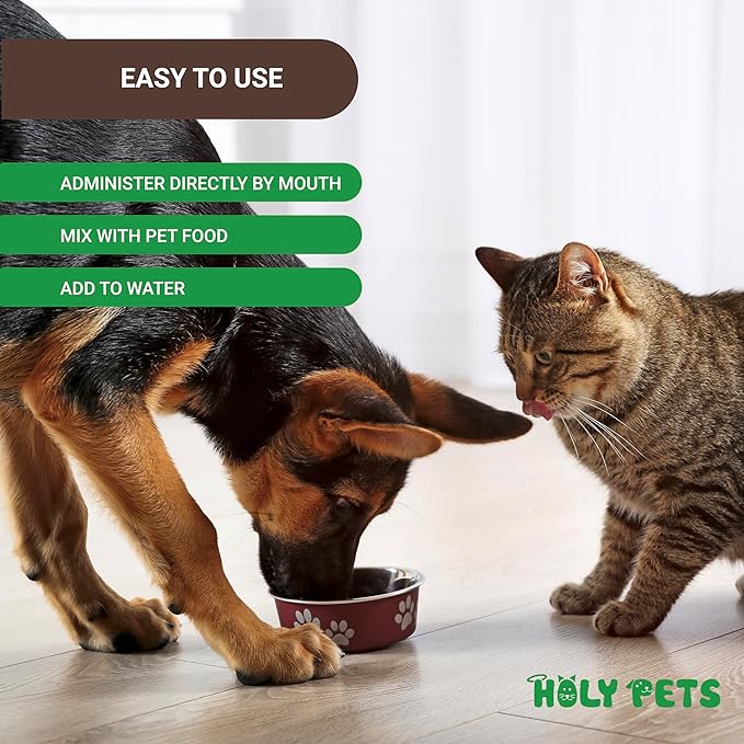 Herbal Gut Cleanse & Natural Parasite Support for Dogs & Cats with Probiotics – Promotes Digestive Health, Detox, and Wellness – Liquid Supplement for Pets – Made in The USA-Mewly Pet