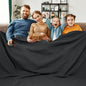 PHF 100% Cotton Waffle Weave Blanket California King Size 120"x 120" - Washed Soft Lightweight Breathable - 10'x10' Oversize Huge Extra Large for Couch Bed Sofa,Aesthetic Room Decor Gift - Black