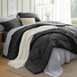 Bedsure Charcoal Grey King Comforter Set - 7 Pieces Reversible Bedding, King Size Bed Set for All Seasons, Bed in a Bag with Down Alternative Comforter, Sheets, Pillowcases & Shams