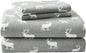 Eddie Bauer - King Sheets, Cotton Flannel Bedding Set, Brushed For Extra Softness, Cozy Home Decor (Elk Grove, King)