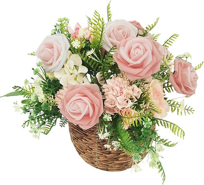 Artificial Flowers 25pcs Roses, Shade of Peach Foam Fake Rose Faux Flower for DIY Wedding Bouquets Bridal Shower Centerpieces Floral Arrangements Party Tables Home Decorations